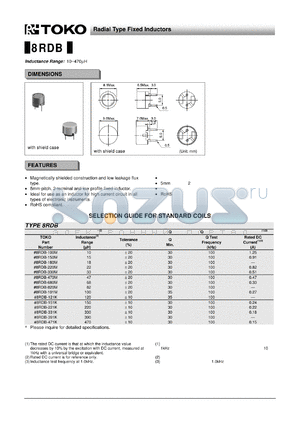 8RDB datasheet - Radial Type Fixed Inductors