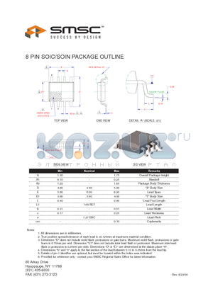 8SOIC datasheet - 8 PIN SOIC PACKAGE OUTLINE