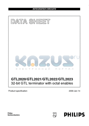 GTL2020 datasheet - 32-bit GTL terminator with octal enables