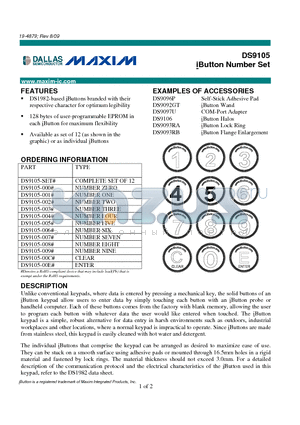 DS9105-002 datasheet - iButton Number Set