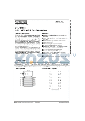 GTLP8T306 datasheet - 8-Bit LVTTL/GTLP Bus Transceiver