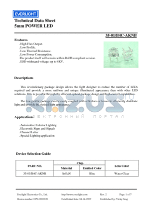 35-01-B4C-AKNB_09 datasheet - 5mm POWER LED