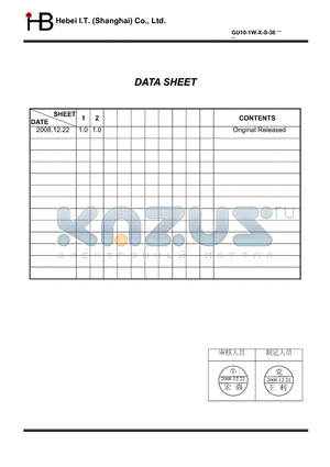 GU10-1W-X-S-36 datasheet - LED