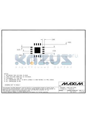 90-0121 datasheet - PACKAGE LAND PATTERN, (T1655-4 / T16554)