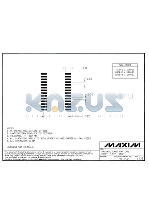 90-0171 datasheet - PACKAGE LAND PATTERN, (U28) 4.4MM TSSOP