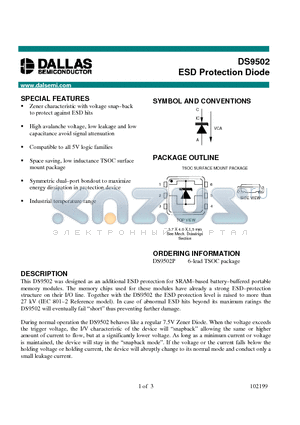 DS9502P datasheet - ESD Protection Diode