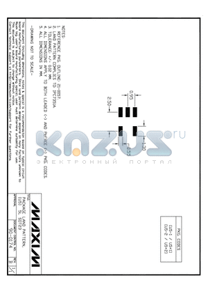 90-0174 datasheet - PACKAGE LAND PATTERN, (U5) 5L SOT23