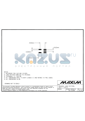 90-0188 datasheet - PACKAGE LAND PATTERN, (X5-1 / X51)