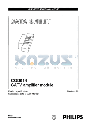 CGD914 datasheet - CATV amplifier module