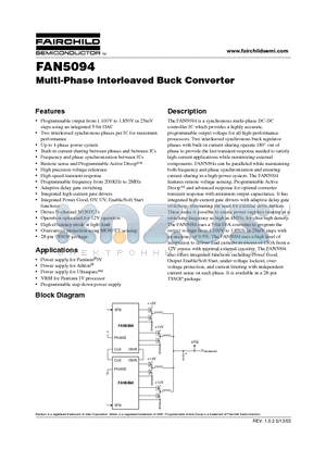 FAN5094 datasheet - Multi-Phase Interleaved Buck Converter