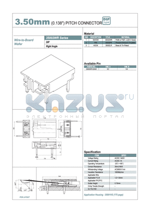 35002WR-02A00 datasheet - 3.50mm PITCH CONNECTOR