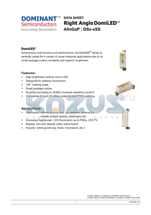 DSA-CSS-S2 datasheet - Right Angle LED