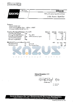 DSA10 datasheet - 1.0A Power Rectifier