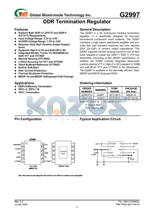 G2997P7U datasheet - DDR Termination Regulator