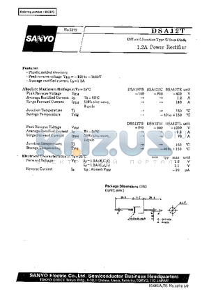 DSA12TJ datasheet - 1.2A Power Rectifier