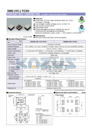 DSA321SD datasheet - GPS / Industrial Radio system