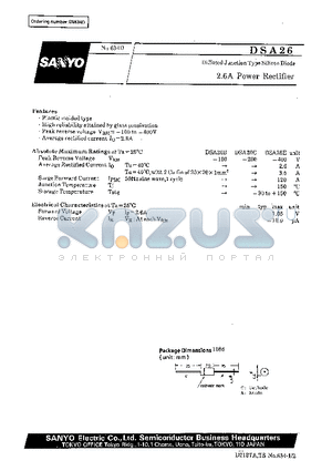 DSA26 datasheet - 2.6A Power Rectifier