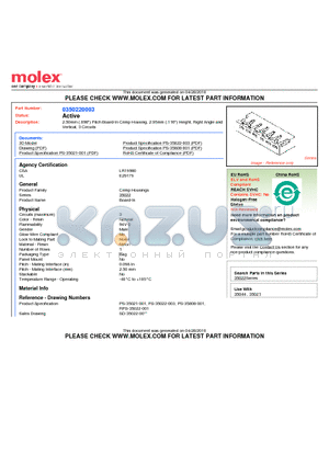 35022-0003 datasheet - 2.50mm (.098