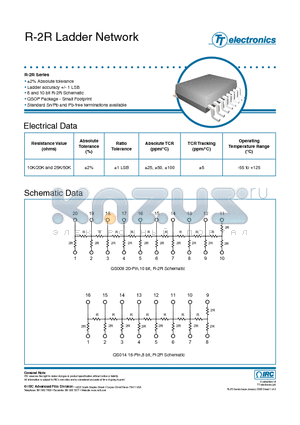 GUS-QS009-02-2052-G datasheet - R-2R Ladder Network