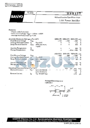 DSB15TC datasheet - 1.5A Power Rectifier