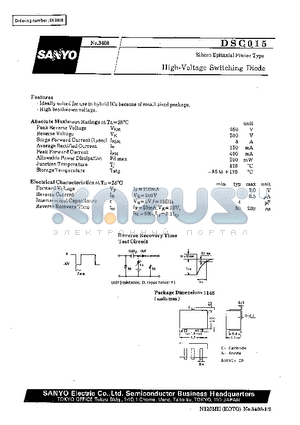 DSC015 datasheet - High-Voltage Switching Diode