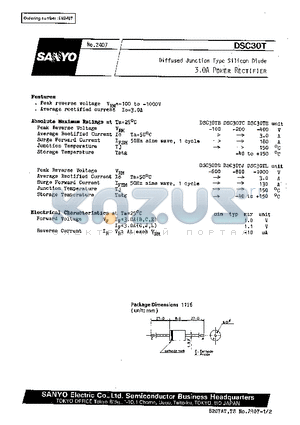 DSC30TB datasheet - 3.0A Power Rectifier