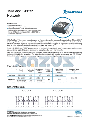 GUS-QS20T-330-K-470-M datasheet - TaNCap T-Filter Network