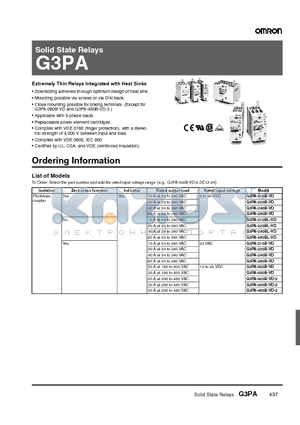 G32A-A430-VD- datasheet - Solid State Relays