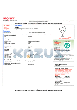 190690108 datasheet - Krimptite Ring Tongue Terminal for 14-16 AWG Wire