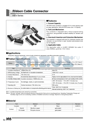 HIF4-16P-3.18DS datasheet - Ribbon Cable Connector
