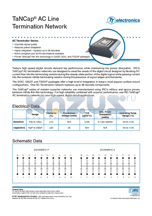 GUS-SL20P-330-M-470-M datasheet - TaNCap^ AC Line Termination Network