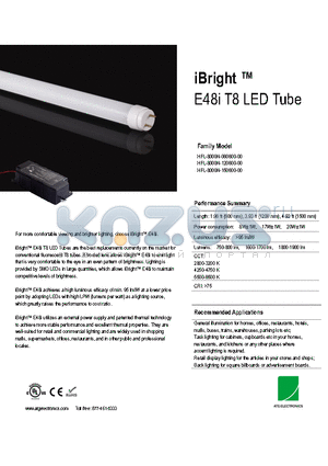 E48I datasheet - E48i T8 LED Tube