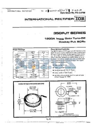 350PJT100 datasheet - 1200A ITGQ Gate Turn-Off Hockey Puk SCRs