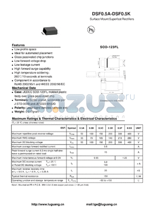 DSF0.5A datasheet - Surface Mount Superfast Rectifiers