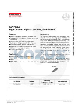 FAN7390AMX1 datasheet - High-Current, High & Low-Side, Gate-Drive IC