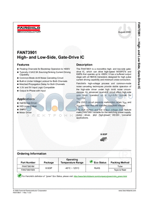 FAN73901M datasheet - High- and Low-Side, Gate-Drive IC