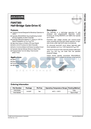 FAN7383MX datasheet - Half-Bridge Gate-Drive IC