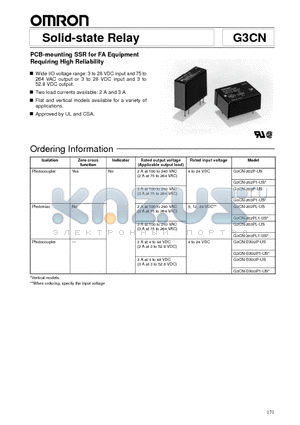 G3CN-203PL-US datasheet - Solid-state Relay