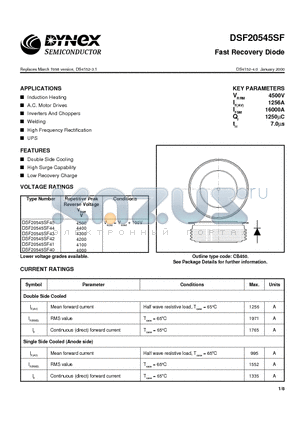 DSF20545SF40 datasheet - Fast Recovery Diode