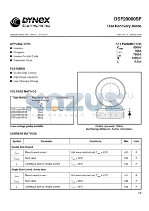 DSF20060SF56 datasheet - Fast Recovery Diode