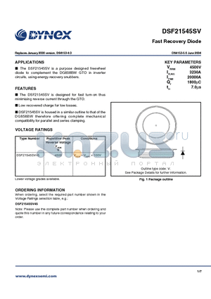 DSF21545SV datasheet - Fast Recovery Diode