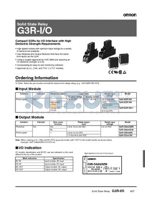 G3R-O datasheet - Solid State Relay