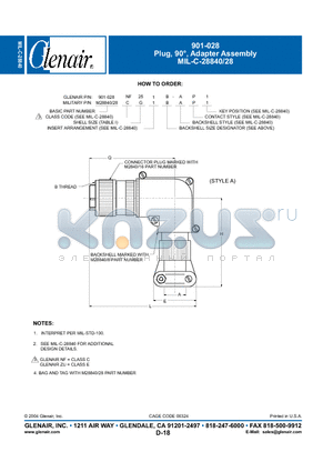 901-028NF251B-A datasheet - Plug, Adapter Assembly