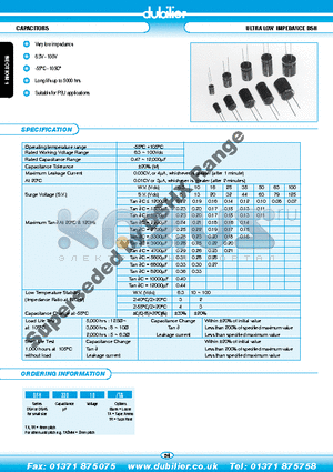 DSH33010TA datasheet - CAPACITORS ULTRA LOW IMPEDANCE DSH