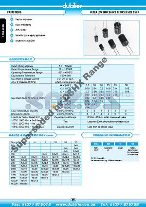 DSHR33010-TR datasheet - CAPACITORS ULTRA LOW IMPEDANCE REDUCED SIZE DSHR