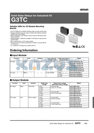 G3TC-IDC24 datasheet - Solid State Relays for Industrial I/O