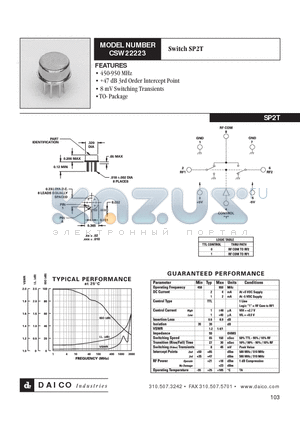 CSW22223 datasheet - Switch SP2T