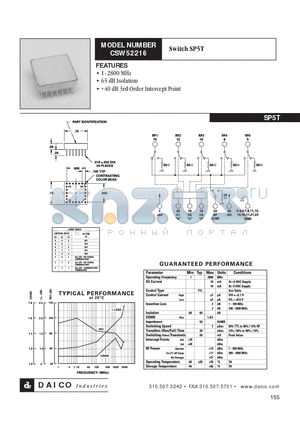 CSW52216 datasheet - Switch SP5T