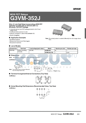 G3VM-352J datasheet - MOS FET Relays
