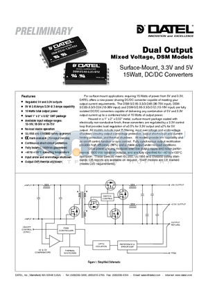 DSM-2.65-3-D12S datasheet - Dual Output Mixed Voltage, DSM Models